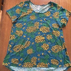 Women's LuLaRoe Classic tee size 3X (fits like a 2X) - teal, made in USA